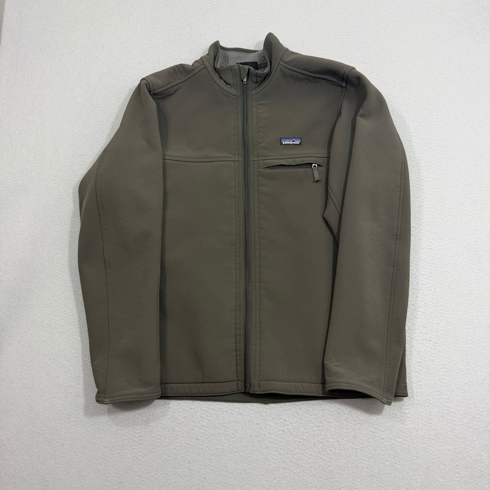 Patagonia Intermediary Jacket XL Brown Full Zip Softshell Fleece 28185 Hiking